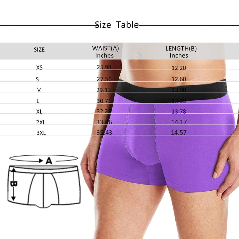 Personalized Men's Boxer Briefs Custom Face Hug My Lover Christmas Gift Underwear for Boyfriend Husband Men Best Gift for Him