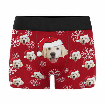 Personalized Men's All Over Print Boxer Briefs Custom Face Christmas Underwear for Boyfriend Husband