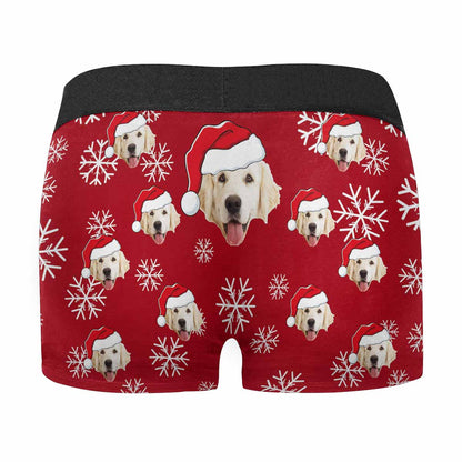 Personalized Men's All Over Print Boxer Briefs Custom Face Christmas Underwear for Boyfriend Husband