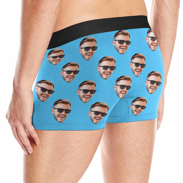 Personalized Men's All Over Print Boxer Briefs Custom Face Multicolor Underwear for Boyfriend Husband