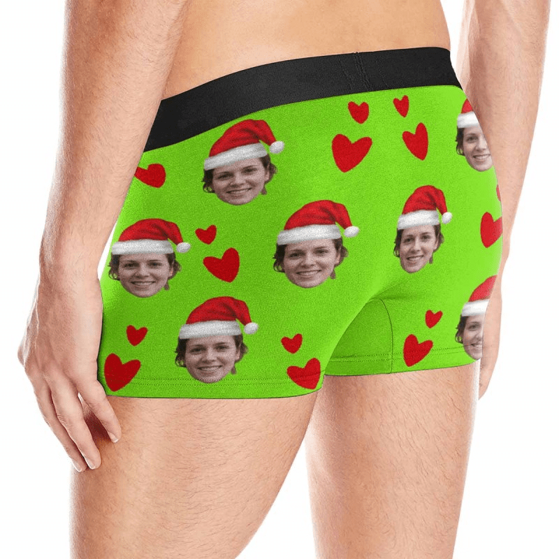 Personalized Men's Boxer Briefs Custom Face I Licked It Love Heart Underwear for Boyfriend Husband Men Best Gift for Him