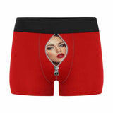 Personalized Men's Boxer Briefs Custom Zip Face Underwear for Boyfriend Husband Men Best Gift for Him