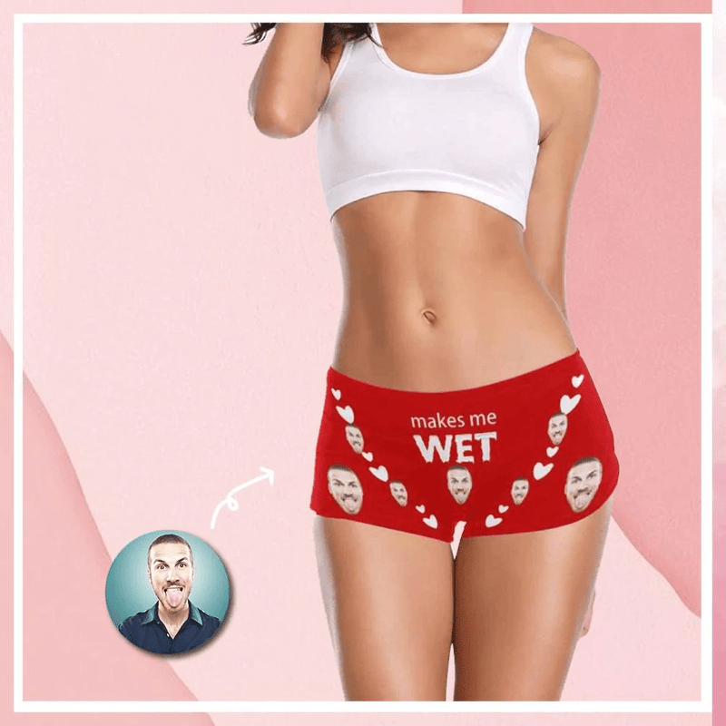 Personalized Women's Panties Custom Face Makes Me Wet Multicollor Wome –  Custom Face Shirt