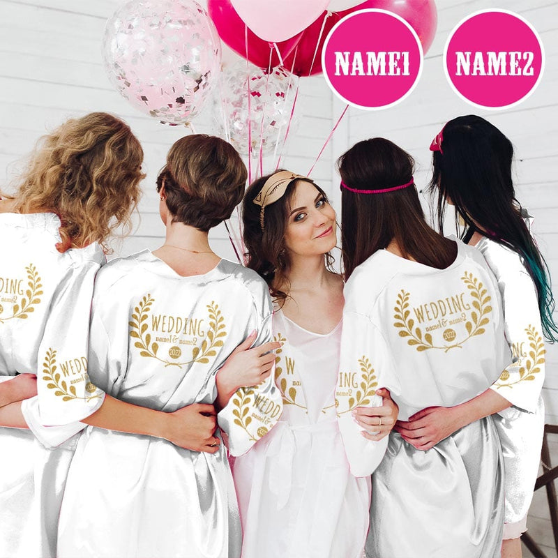 Cotton Pajamas for Bride and Bridesmaid Gifts with Custom Name on