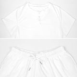 Personalized Photo Pajama Set Black Women's Short Loungewear Athletic Tracksuits With Boyfriend Pet On It
