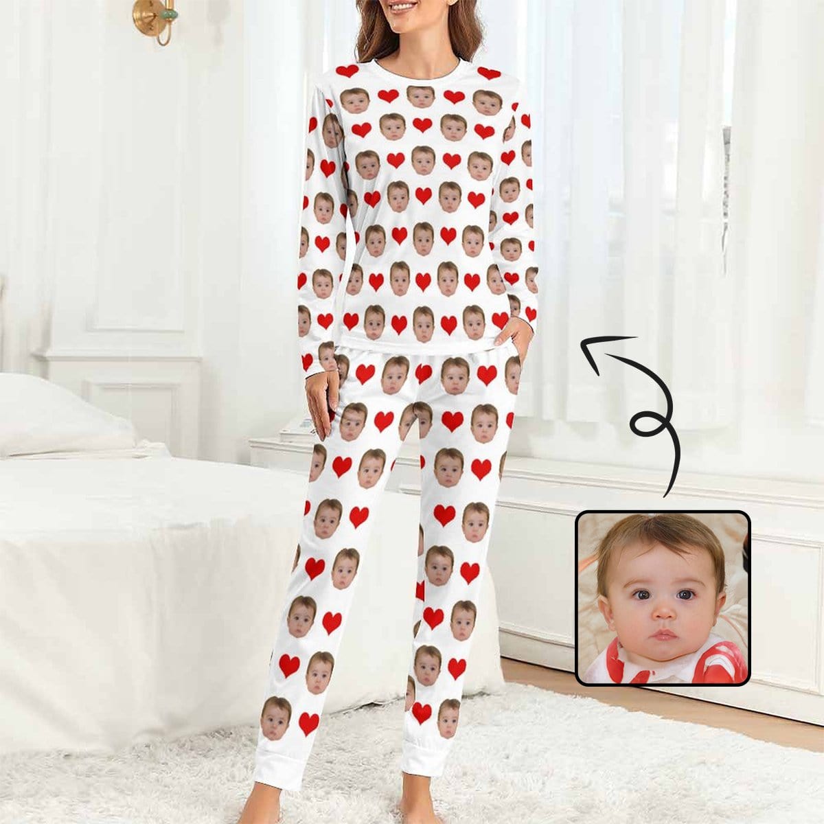 face on pajamas