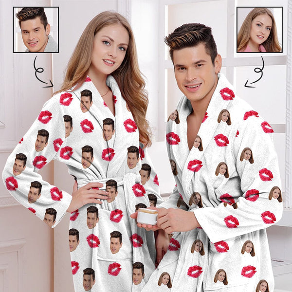 Couple Sleepwear Custom Face XO Black Couple Matching Pajamas