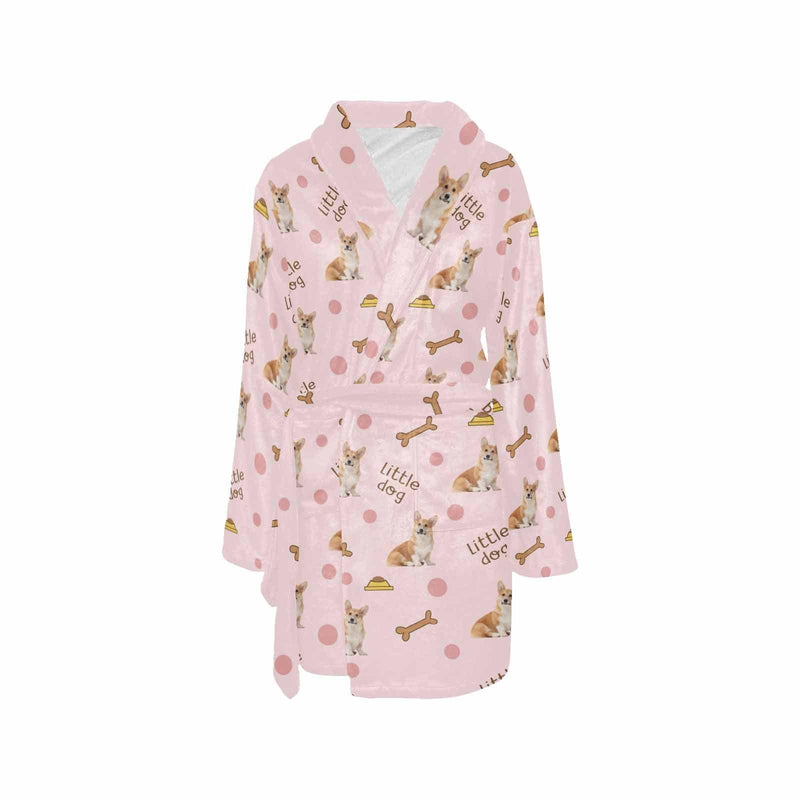 Custom Face Fleece Robe Pink Personalized All Over Print Pajama Kimono Robe for Men Women