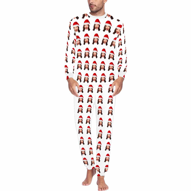 Custom Face Girlfriend Pajamas for Men Personalized Men's Pajama Set Sleep or Loungewear For Him
