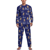 Custom Face Love Letters Men's Pajamas Personalized Photo Sleepwear Sets Funny Nightwear Long Sleeve for Him