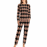 Custom Face My Valentine Couple Matching Pajamas Personalized Photo Loungewear Honeymoon Sleepwear Anniversary Gift