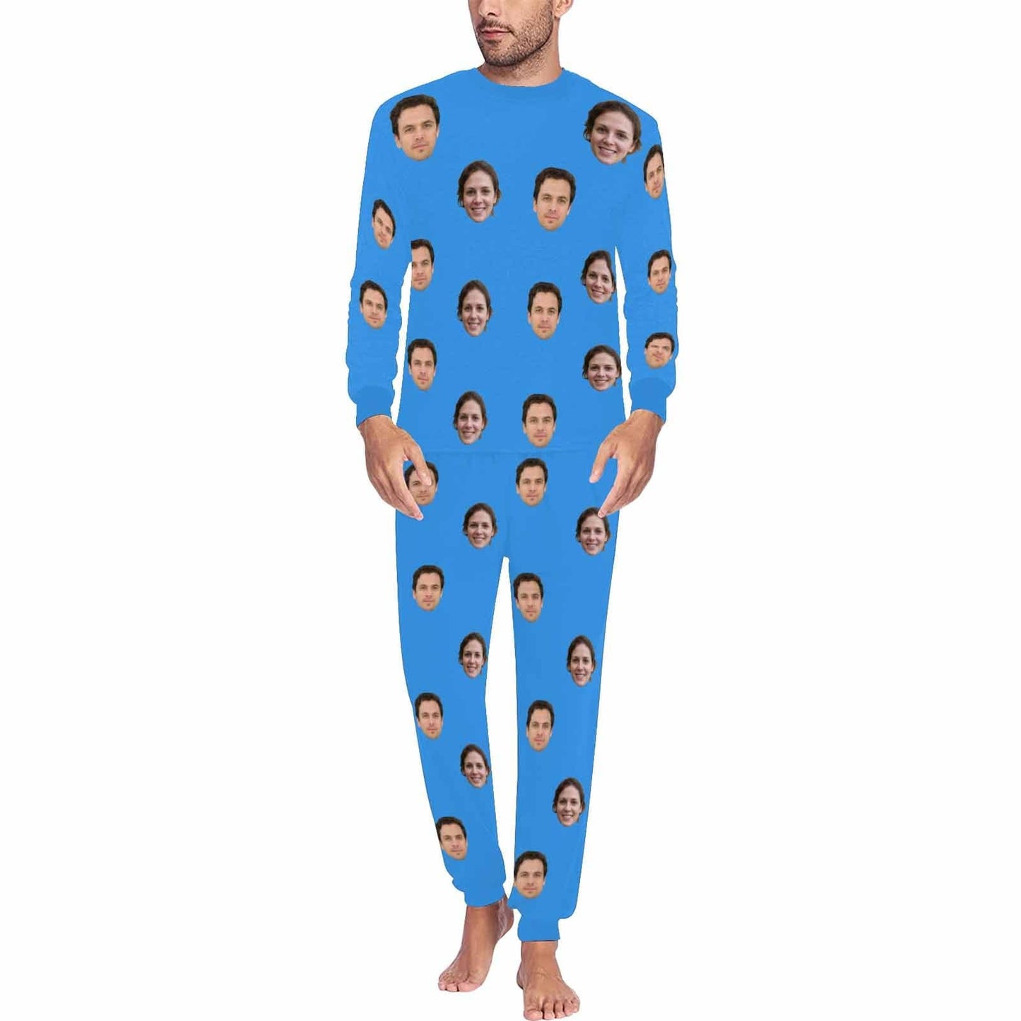 Custom Face My Valentine My Lover Couple Matching Pajamas