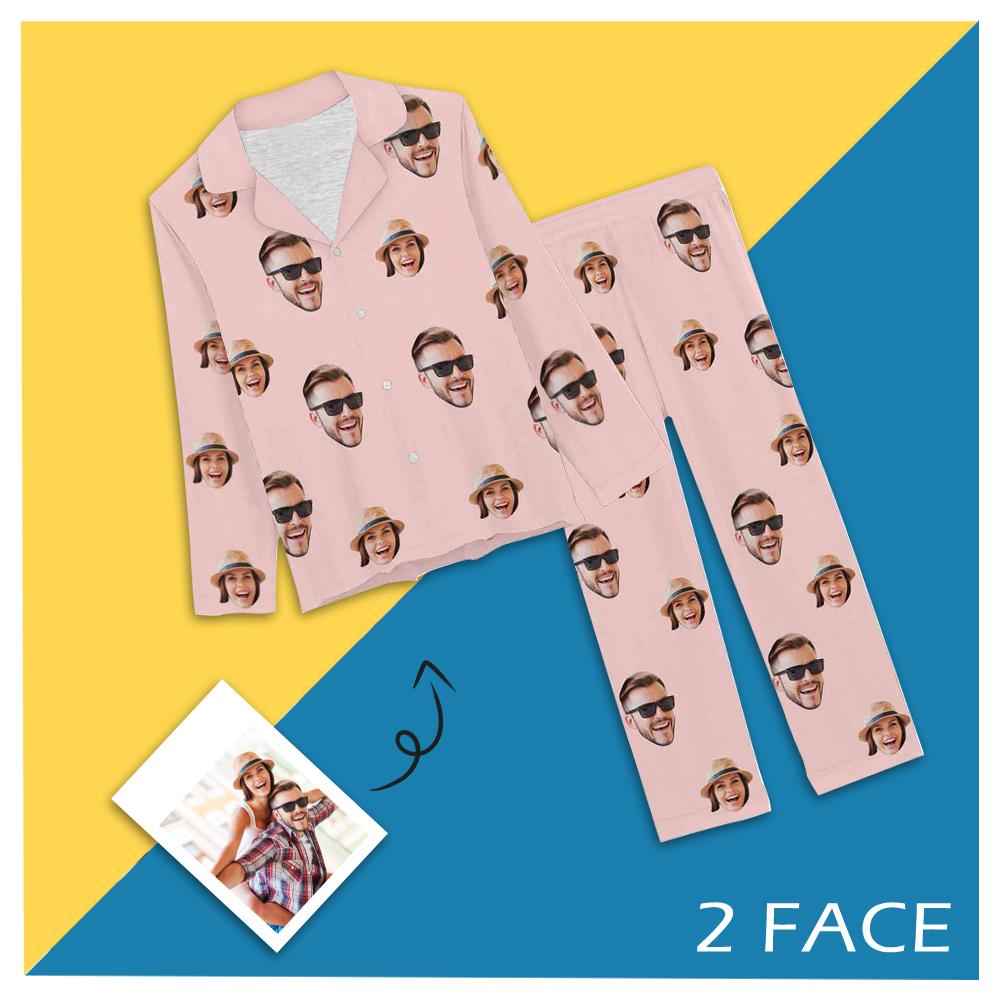 Custom Face My Valentine My Lover Couple Matching Pajamas