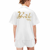 Custom Face&Name Sleepwear Pajamas Personalized Bride Women's V-Neck Short Pajama Set Wedding Party bridesmaids Pjs Set