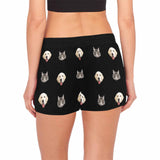 Custom Face Women's Pajama Shorts Personalized Cat Dog Pictures Sleepwear Shorts