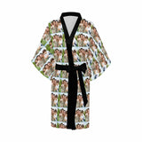 Custom Family Photo Women's Short Pajamas Personalized Photo Pajamas Kimono Robe