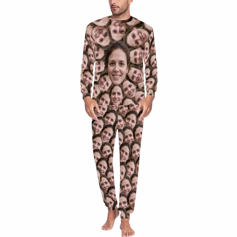 Custom Pajamas with Faces Personalized Photo Seamless Men's Pajama Set –  Custom Face Shirt