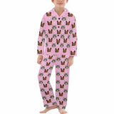 Kid's Pajamas Custom Sleepwear with Pet Dog Face Personalized Pajama Set For Boys&Girls 2-15Y