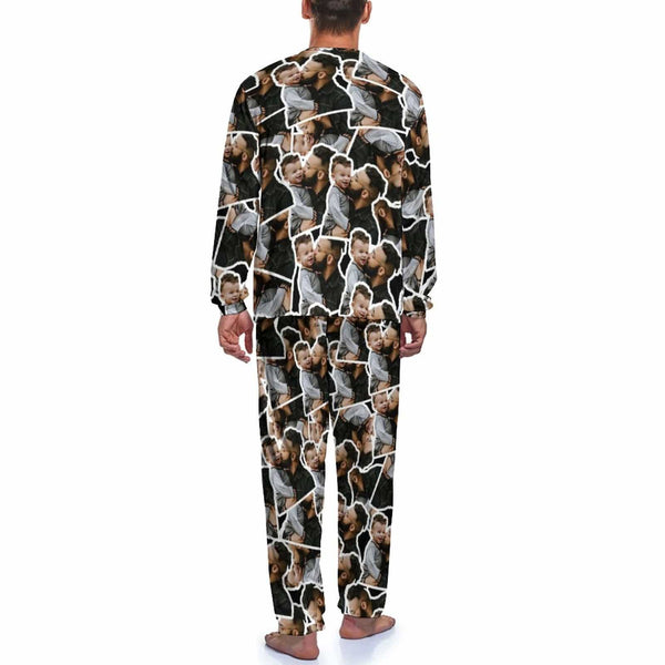 Personalized Men's Pajamas Custom Photo Loungewear Seamless Dad Love Son Pajama Set For Men