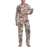 Personalized Photo Pajamas Custom Photo Crewneck Long Pajama Set&Couple Matching Pajamas
