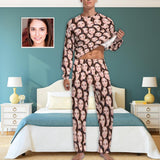 Personalized Photo Pajamas for Men Custom Face Lover's Pajama Set
