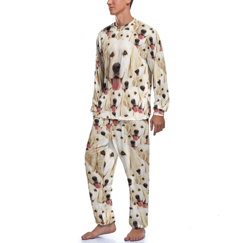 Pet Face Pajama Set with My Lovely Dog Personalized Men's Pajamas Summer Loungewear