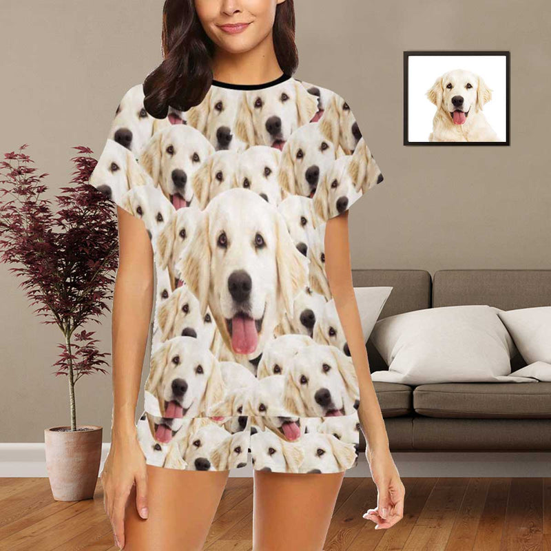 Pet Face Pajama Set with My Lovely Dog Personalized Men's Pajamas Summer Loungewear