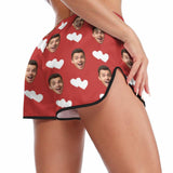 #Plus Size Pajama Set-Custom Face Pajamas Love Red Sleepwear Personalized Women's Sexy Cami Pajama Set Honeymoon Gift for Her