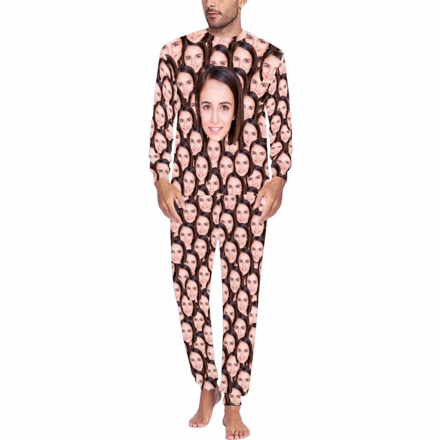 Custom Face My Valentine My Lover Cute Couple Matching Pajamas