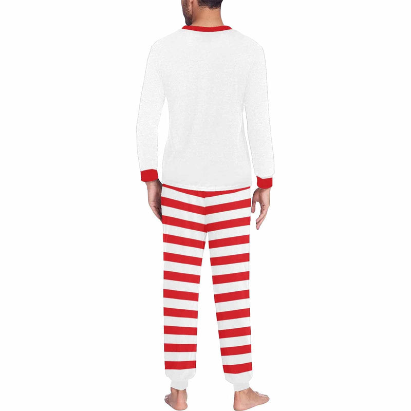 [TikTok Hot Selling]Custom Photo Valentine's Day Couple Matching Pajamas Personalized Photo Long Sleeve Pajamas Set