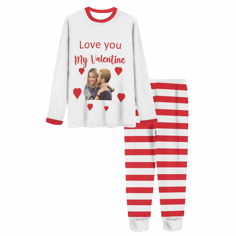 Couple Matching Pajamas Personalized Photo Long Sleeve Pajamas Set – Custom  Face Shirt