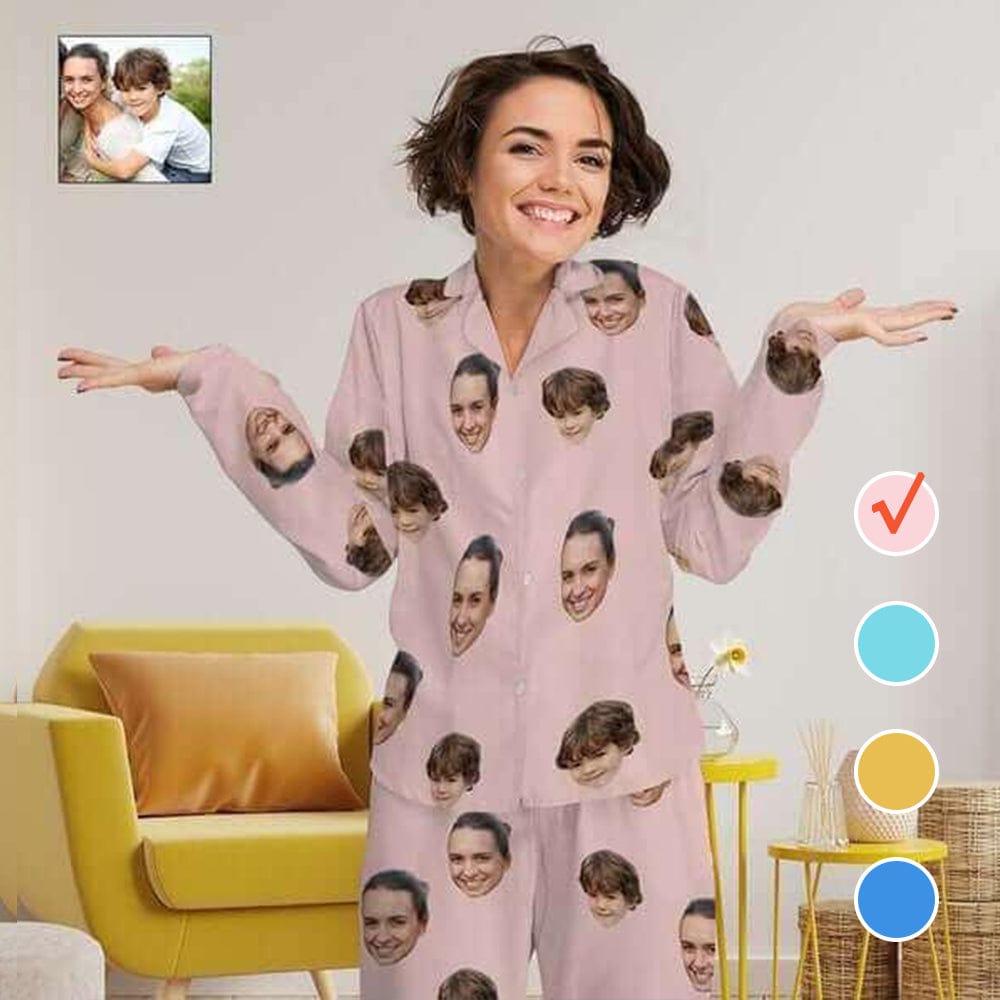 Persoanlized Sleepwear Custom Photo Pajamas Funny Face Pajama Set Custom Face Shirt