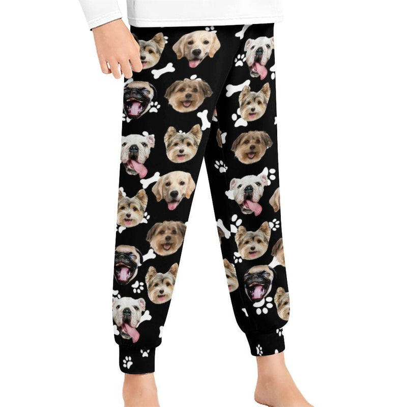 Custom Dog Face Kid's Long Pajama Pants Best Gifts for Children