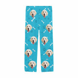 Personalized Long Pajama Pants for Men&Women Custom Face Bone Paw Sleepwear Slumber Party
