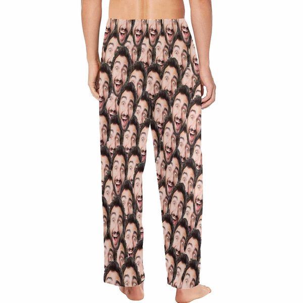 Custom Couple Face Seamless Sleepwear Personalized Women's&Men's Slumber Party Long Pajama Pants