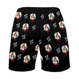 Custom Face Men's Pajama Shorts Personalized Love Photo Sleepwear Shorts