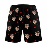 Custom Face Men's Pajama Shorts Personalized Love Sleepwear Shorts