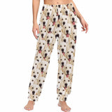 Custom Face Pet Dog Seamless Long Pajama Shirt&Pants Personalized Women's Slumber Party Sleepwear