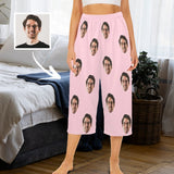 Custom Face Pink Cropped Pajama Pants For Women Girlfriend Gift