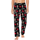 Custom Girlfriend Face Long Pajama Pants I Love You Personalized Men's Slumber Party Sleepwear