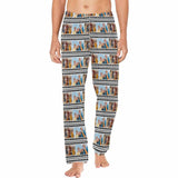 Custom Photo Long Pajama Pants with Seamless Pictures Personalized Men's Slumber Party Sleepwear