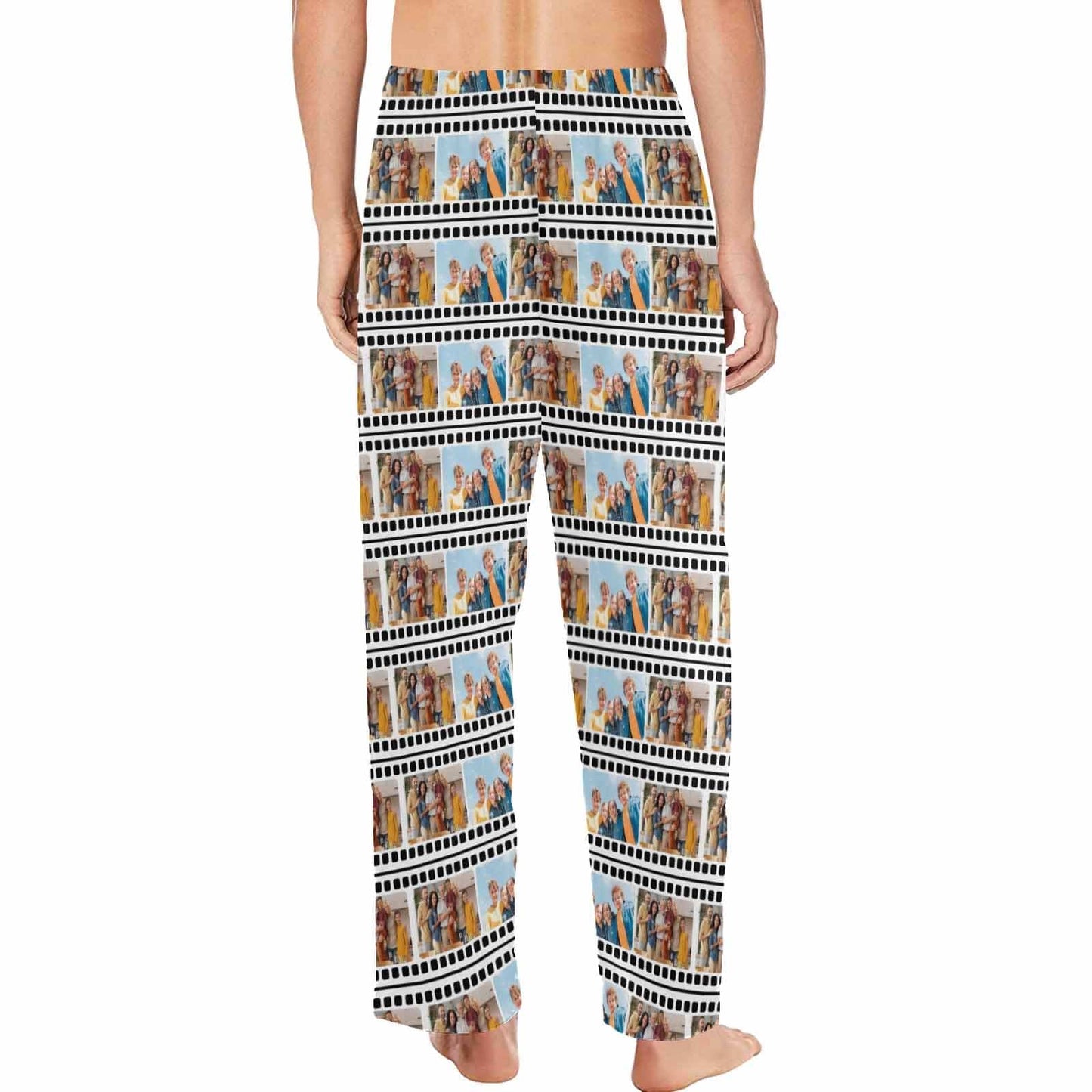 Custom Photo Long Pajama Pants with Seamless Pictures Personalized Men's Slumber Party Sleepwear