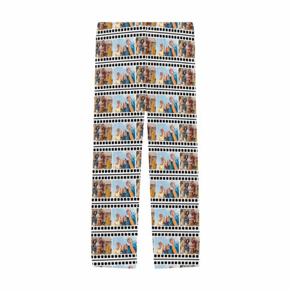 Custom Photo Long Pajama Pants with Seamless Pictures Personalized Men's Slumber Party Sleepwear