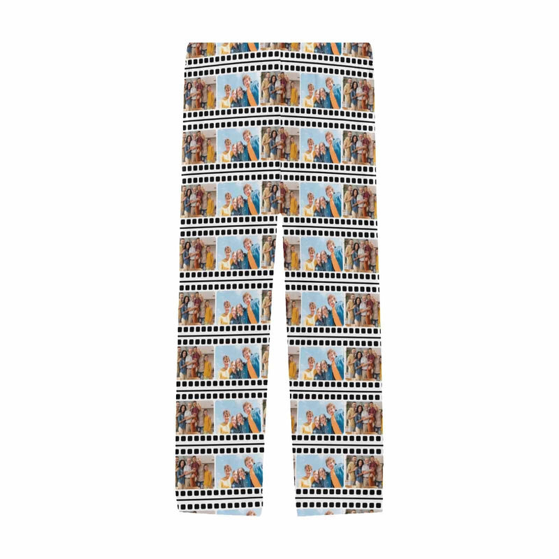 Custom Photo Long Pajama Pants with Seamless Pictures Personalized Men's Slumber Party Sleepwear