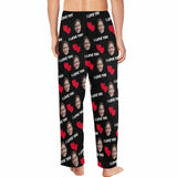 [TikTok Recommended] Custom Couple Face Heart Lover Sleepwear Personalized Women's&Men's Slumber Party Long Pajama Pants