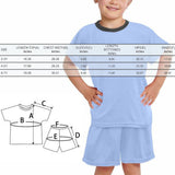 Custom Pet Face Kid's Short Pajama Set Personalized Cute Sleepwear for Boys and Girls 2-15Y