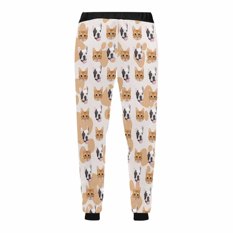 Custom Face Sweatpants with Pet Picture Personalized Men's All Over Print Sweatpants