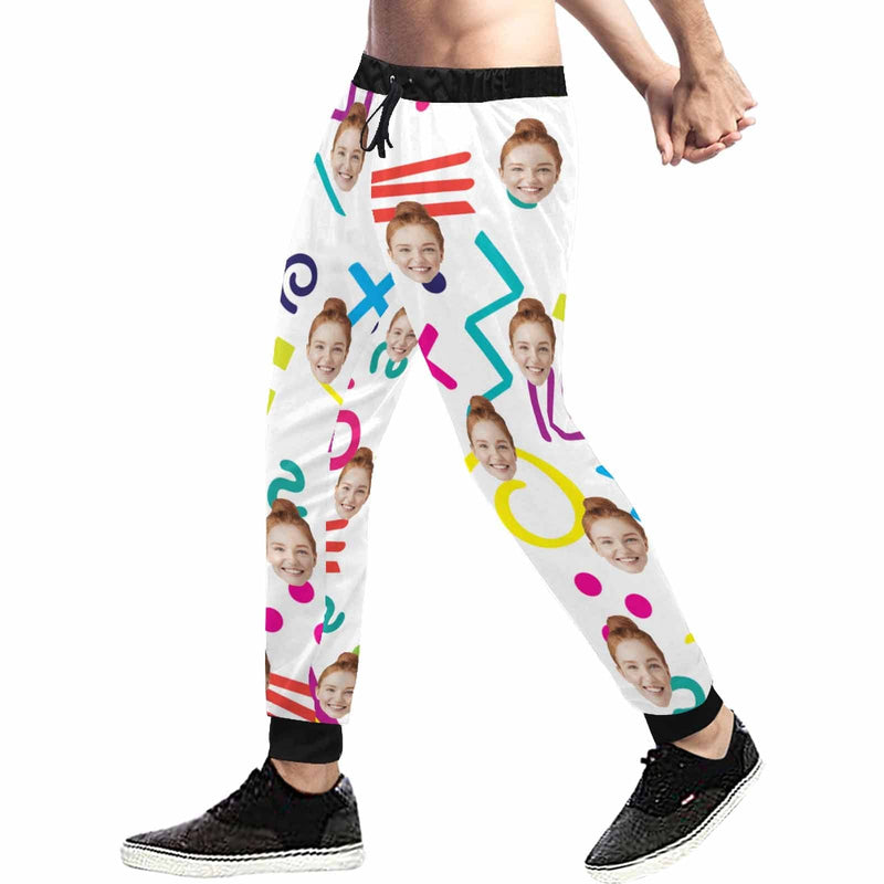 Custom Girlfriend Face Casual Sweatpants Personalized Men's All Over Print Sweatpants