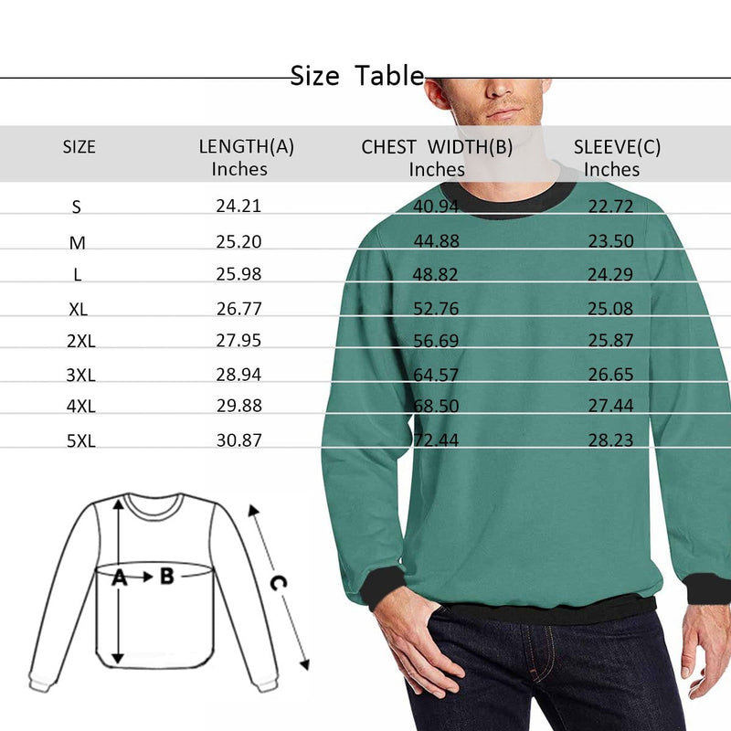 Personalized Face Elk Snowflake Green Ugly Men's Christmas Sweatshirts, Gift For Christmas Custom face Sweatshirt, Ugly Couple Sweatshirts