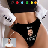 Personalized Women's Panties Custom Face Women's Thong Belongs To Me Custom Underwear